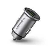 Vention FFBHO | 18W+20W USB A+C Car Charger (QC3.0+PD3.0) Gray Aluminium Alloy Type